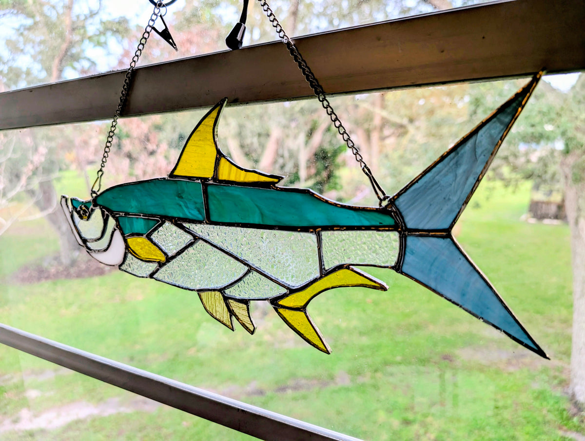Stained Glass Tarpon (16W x 7H)