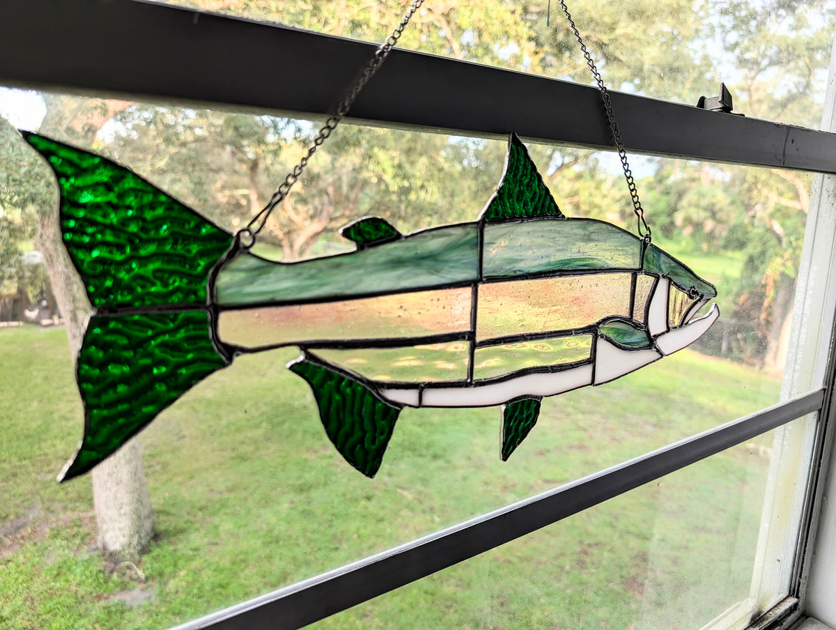 Stained Glass Lake Trout (20W x 8H)