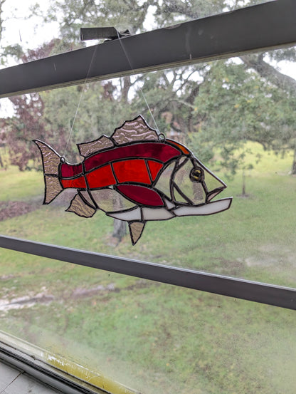 Stained Glass Red Snapper (12W x 6H)