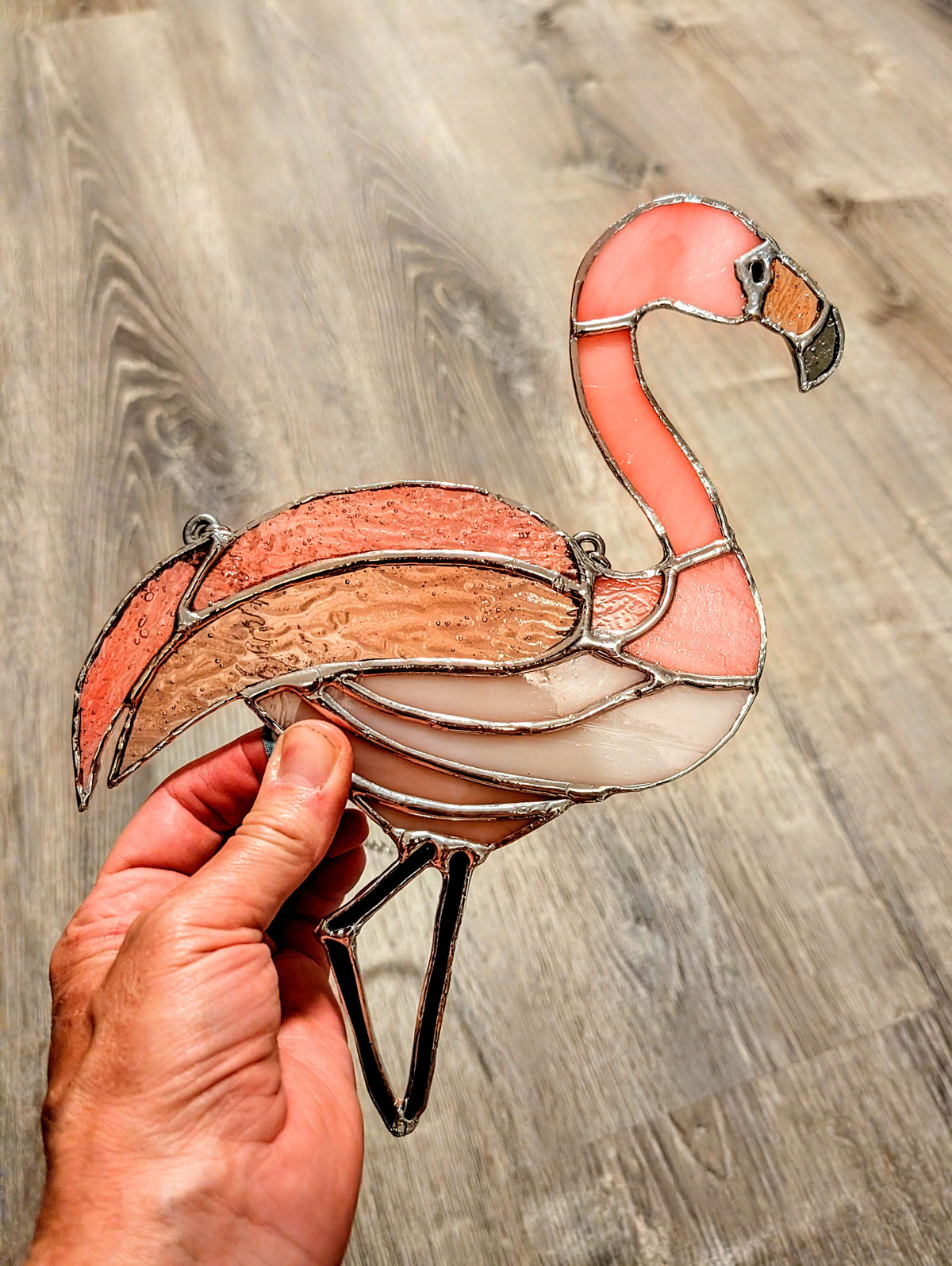 Stained Glass Flamingo (9W x 10H)