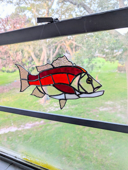 Stained Glass Red Snapper (12W x 6H)