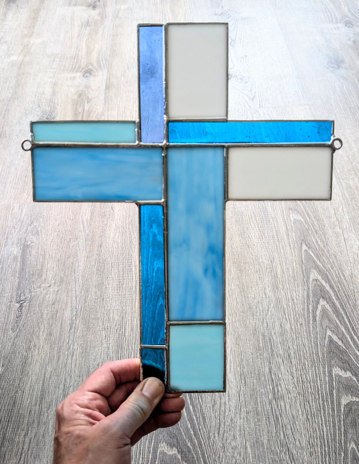 Stained Glass Geometric Cross - Large (10Wx12H) (Copy)