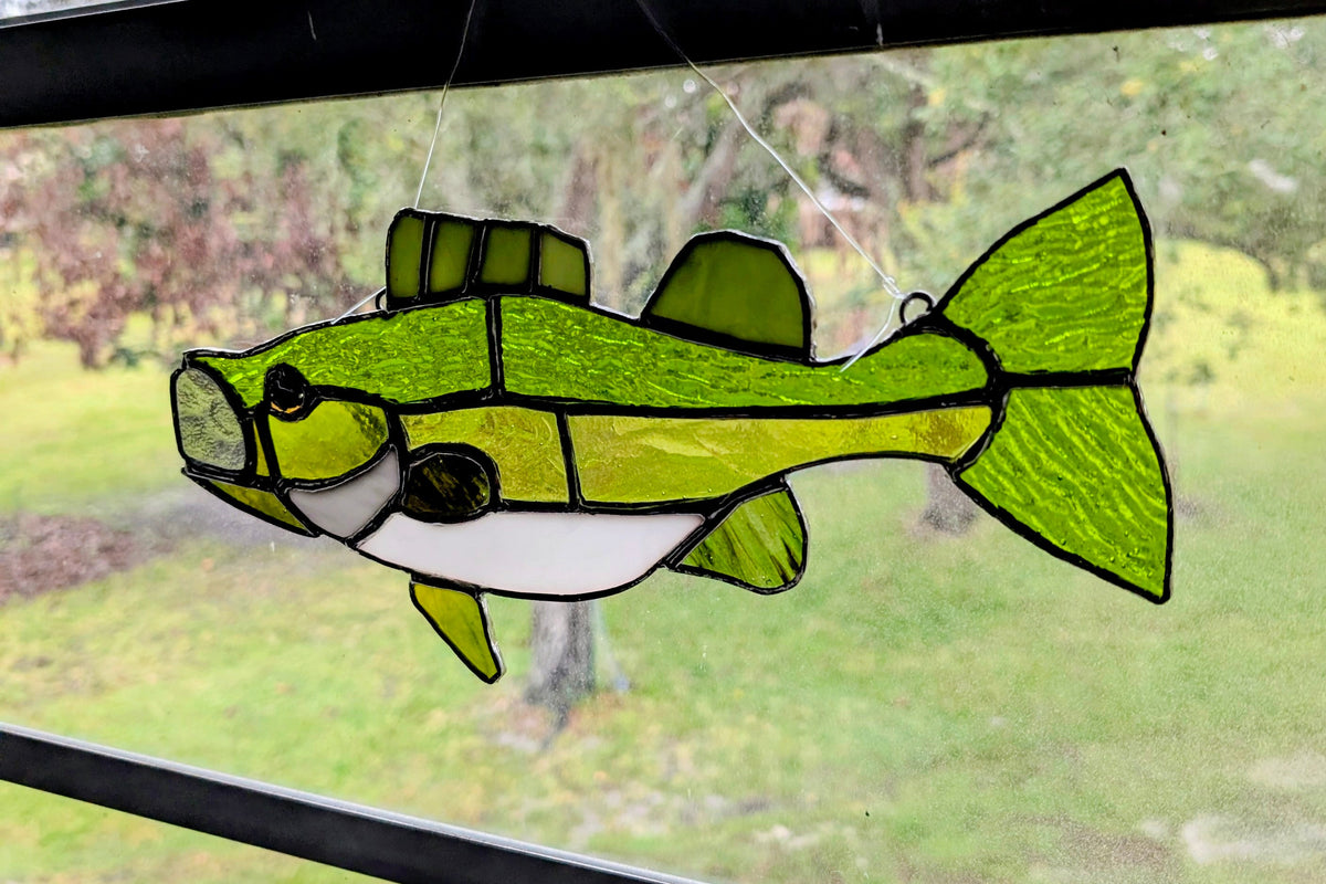 Stained Glass Bass (13W x 6H)