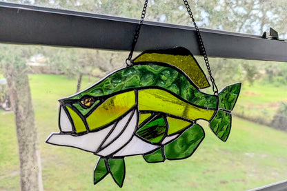 Stained Glass Crappie Fish (12W x 8H)