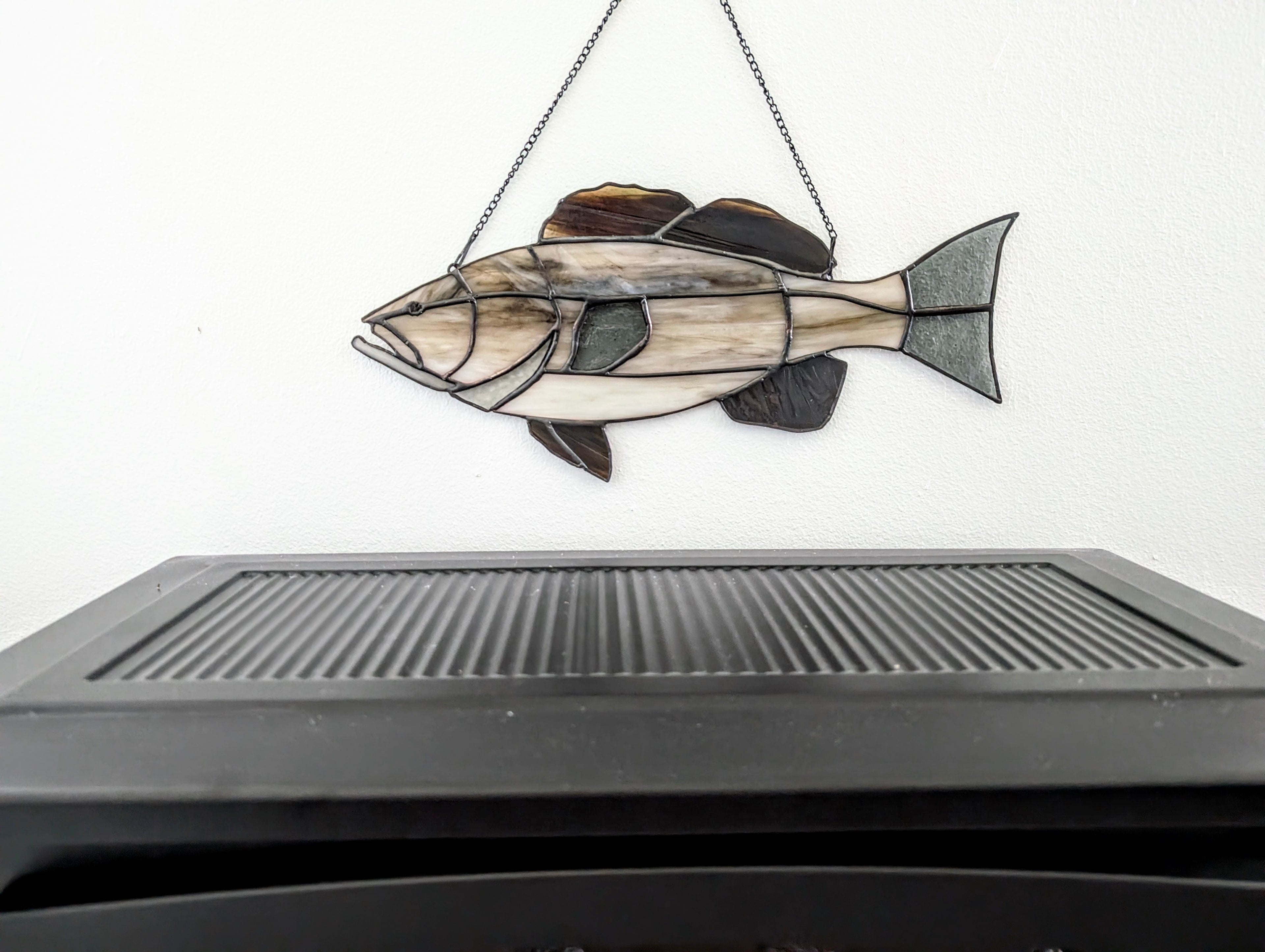 Stained Glass Gag Grouper Suncatcher, Saltwater Sportfishing Home Decor, Coastal Window Hanging, Fishing Gift (Copy)