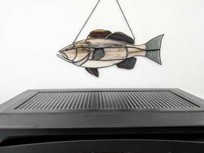 Stained Glass Gag Grouper (17W x 7H)