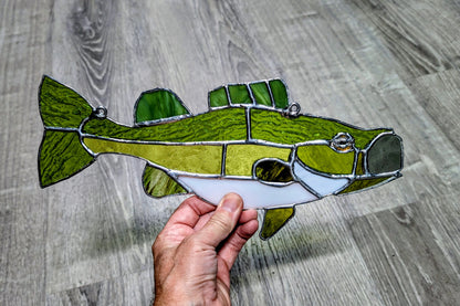 Stained Glass Bass (13W x 6H)