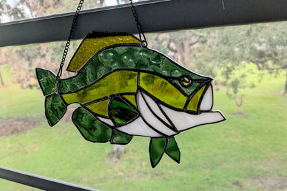 Stained Glass Crappie Fish (12W x 8H)