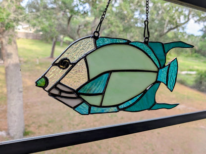 Stained Glass Queen Angel Fish (13W x 6H)