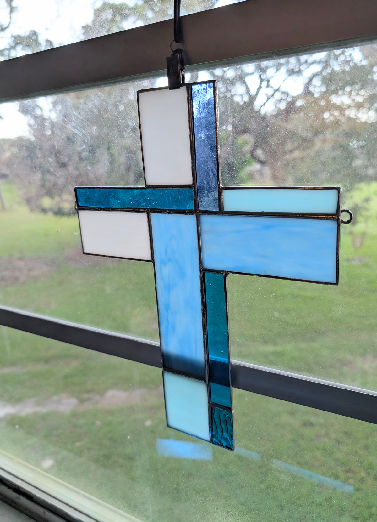 Stained Glass Geometric Cross - Large (10Wx12H) (Copy)