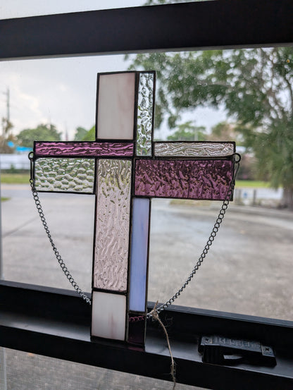 Stained Glass Cross - Medium (8Wx10H)