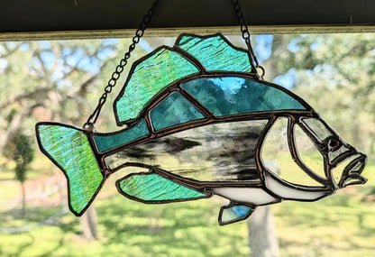 Stained Glass Crappie Fish (8.5W x 5H)