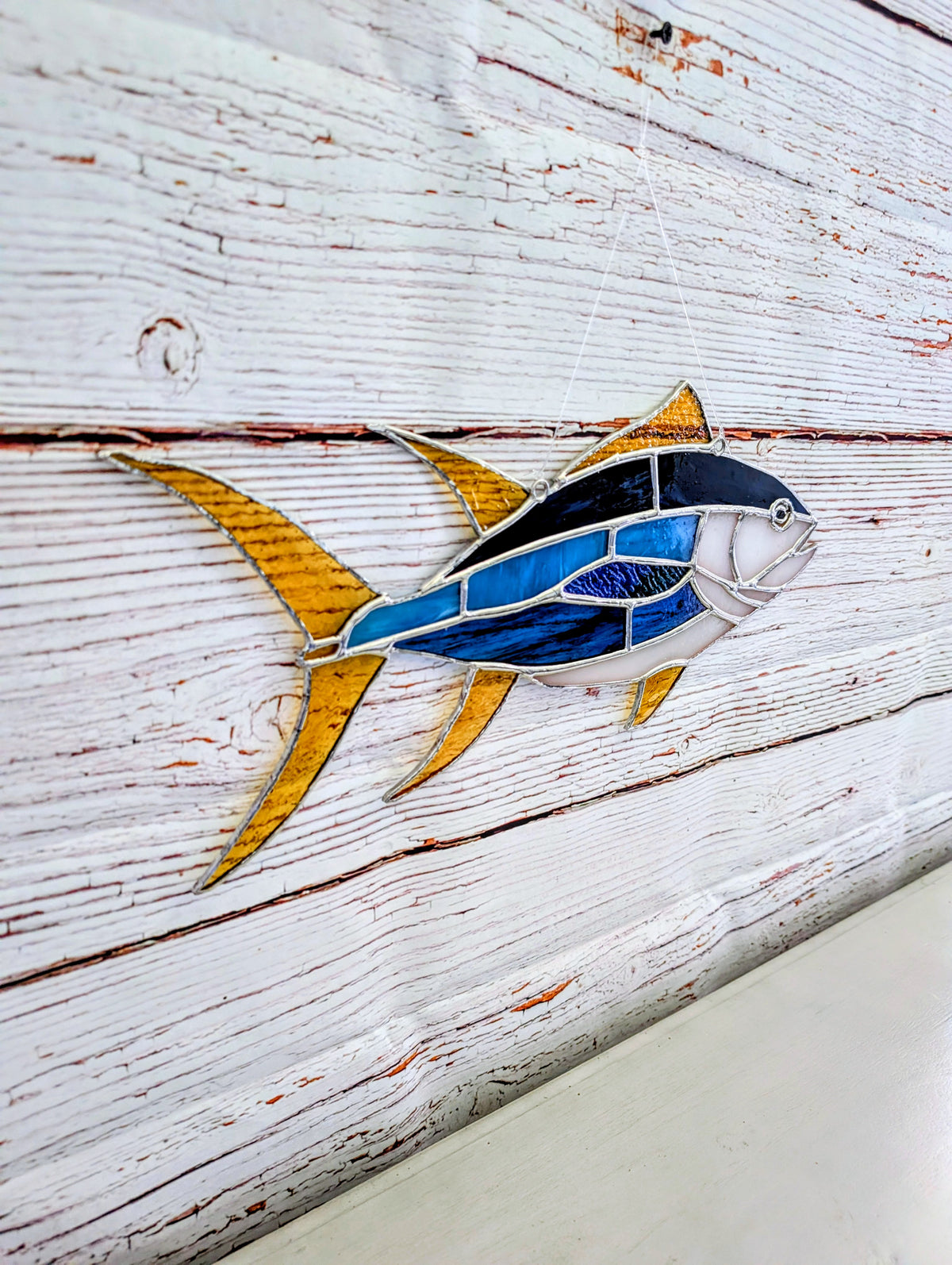 Stained Glass Yellow Fin Tuna (17W x 7H)
