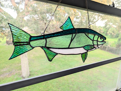 Stained Glass Coho Salmon (18W x 8H)