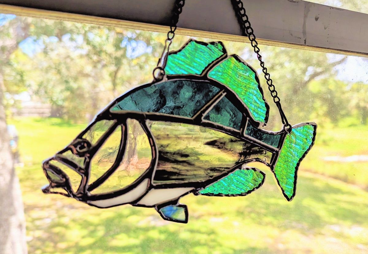 Stained Glass Crappie Fish (8.5W x 5H)