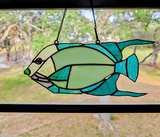 Stained Glass Queen Angel Fish (13W x 6H)