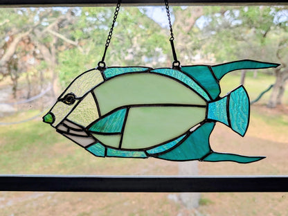 Stained Glass Queen Angel Fish (13W x 6H)