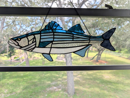 Stained Glass Strip Bass (20W x 8H)