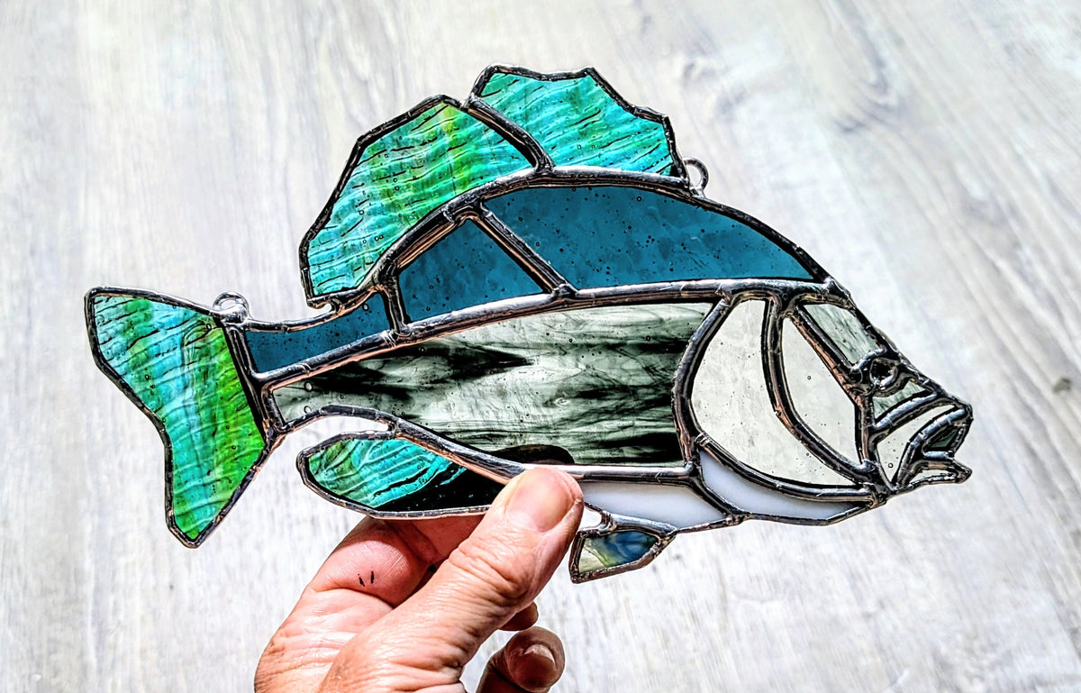 Stained Glass Crappie Fish (8.5W x 5H)
