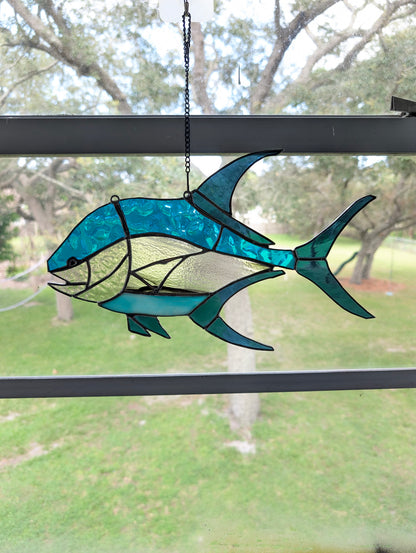 Stained Glass Florida Pompano (14W x 8H)
