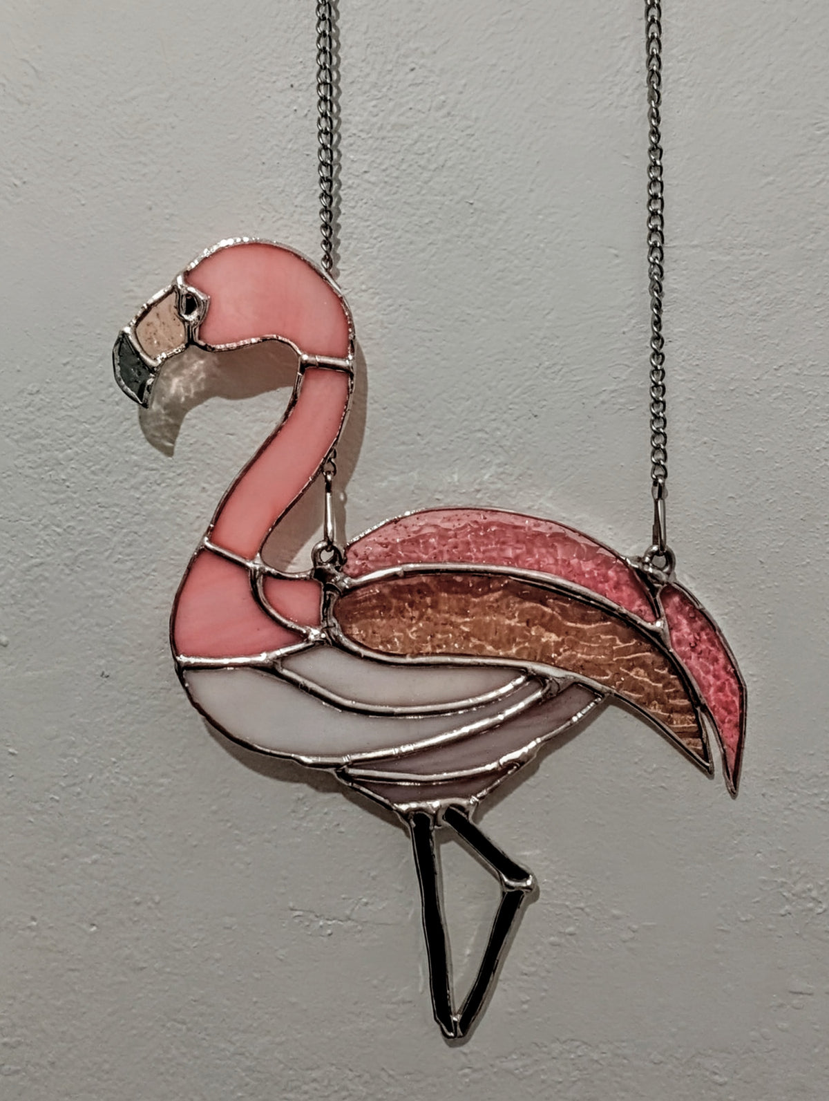 Stained Glass Flamingo (9W x 10H)