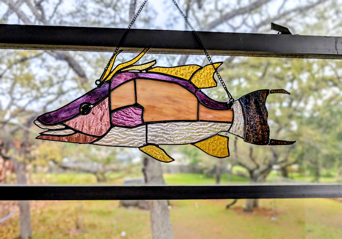 Stained Glass Hognose Snapper / Hogfish (18W x 9H)