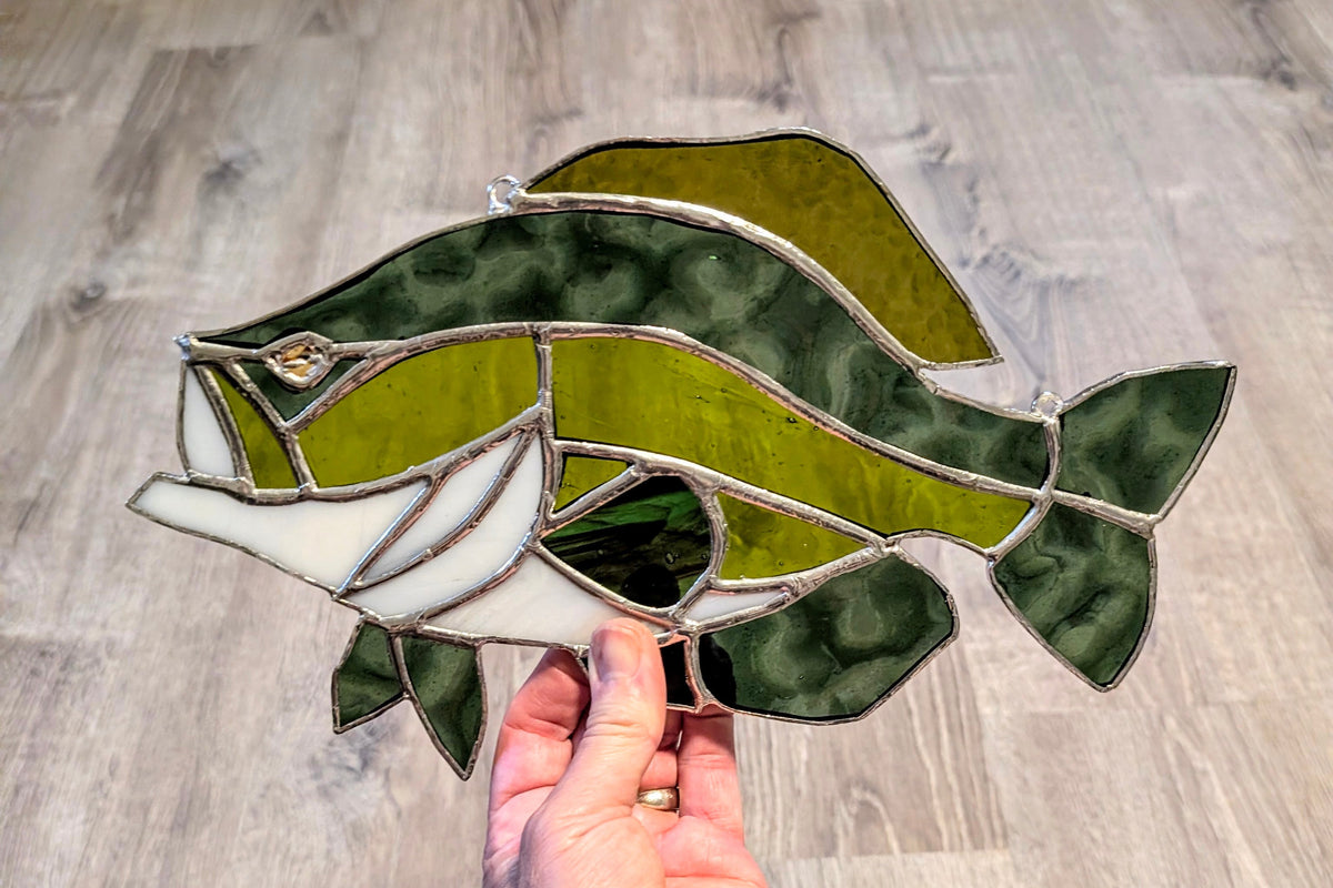 Stained Glass Crappie Fish (12W x 8H)