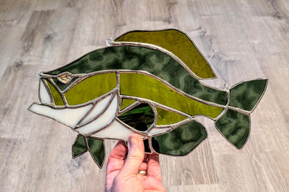 Stained Glass Crappie Fish (12W x 8H)