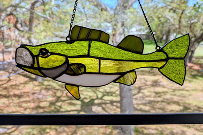 Stained Glass Bass (13W x 6H)