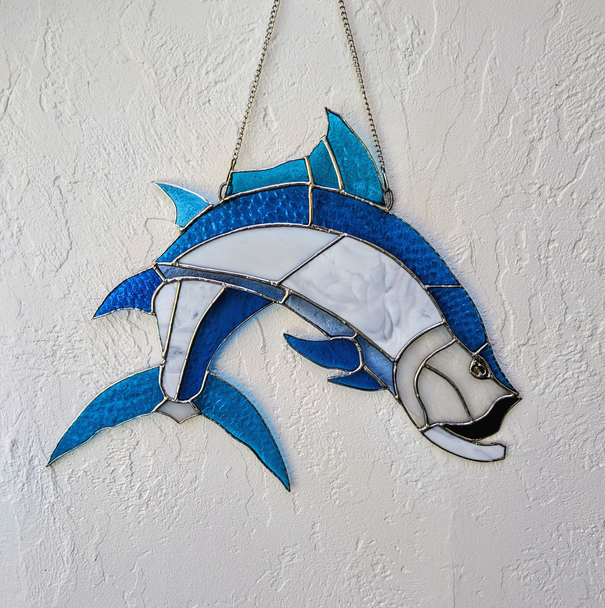 Large Stained Glass Tarpon (18W by 14H)