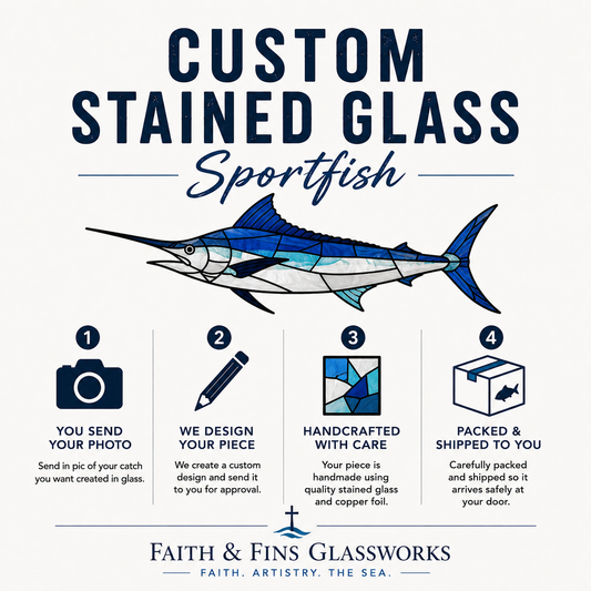Custom Stained Glass Fish - Your Catch